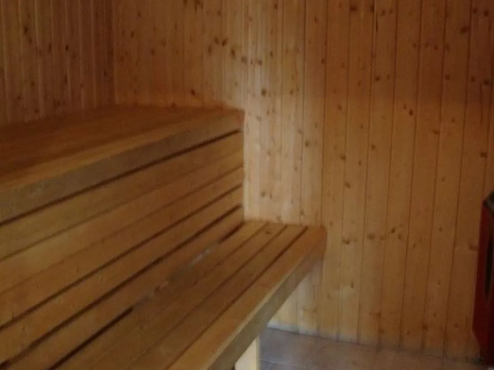 A sauna.