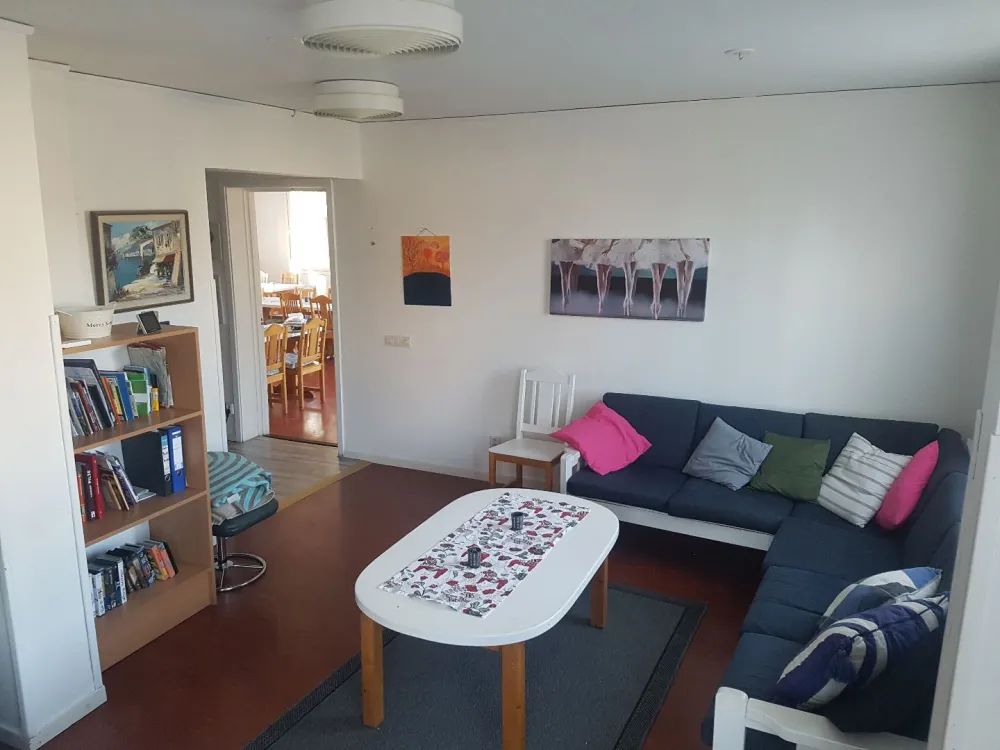 Room with a sofa.